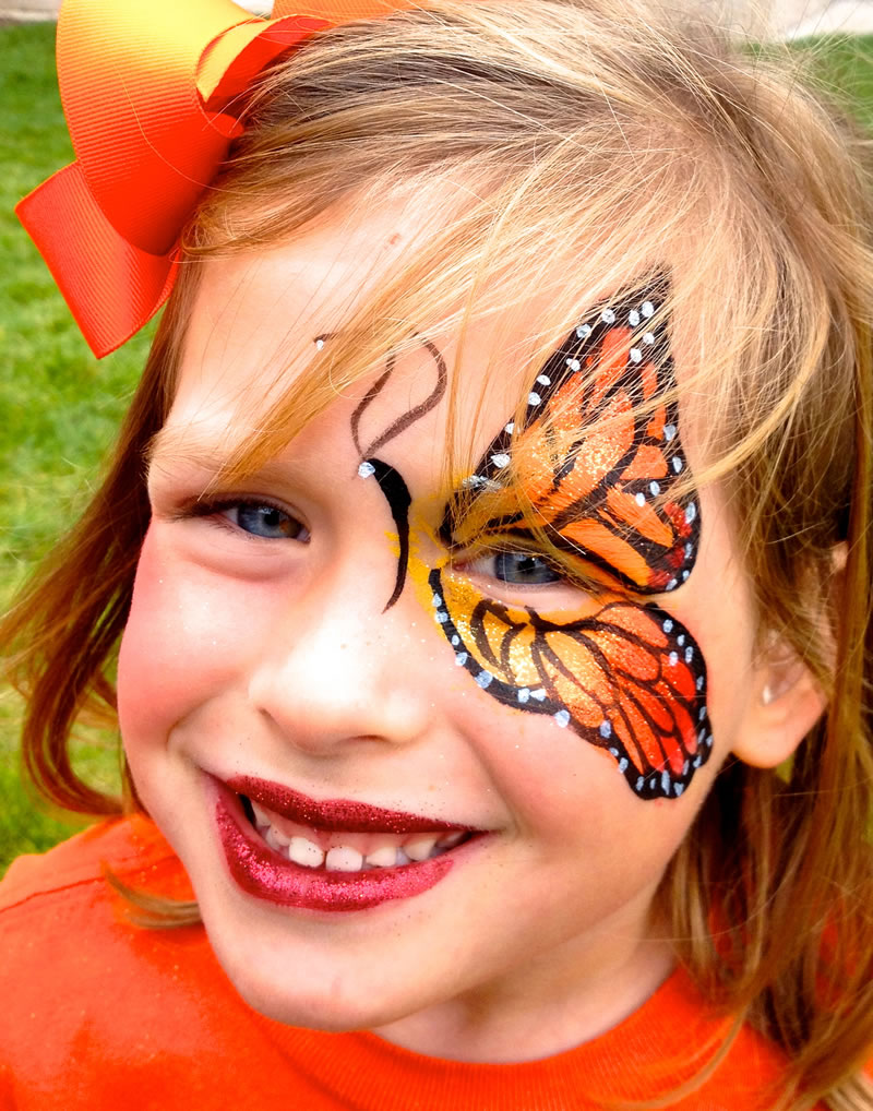 monarch butterfly face paint